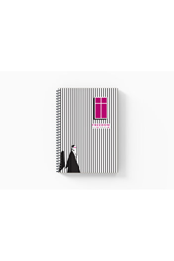 Yıldızistan A5 Cardboard Cover 1St Quality Spiral Line Notebook / Thematic Series No: 2 “Melancholy” Freedom