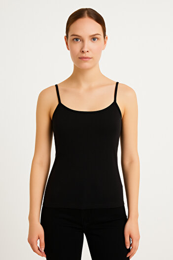 LAUMA Women's Black Strappy Undershirt