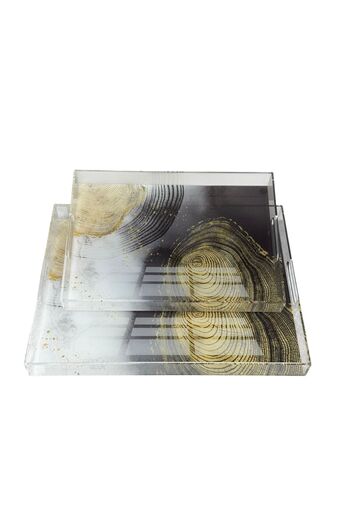 Afaq Acrylic Serving Tray Set of 2