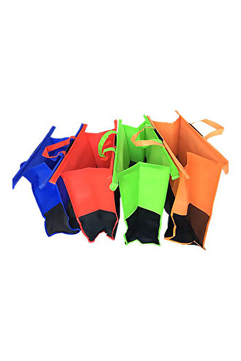 Raffine 4-Piece Reusable Shopping Bag Set Blue/Red/Green