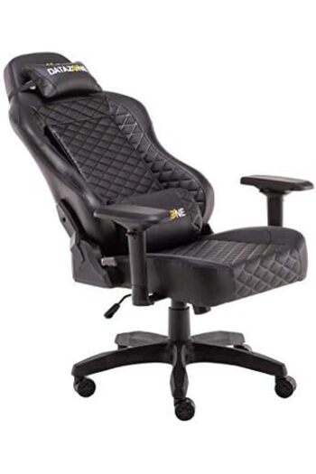 Datazone Computer desk chair, gaming chair elegant and embroidered design, black color GC14