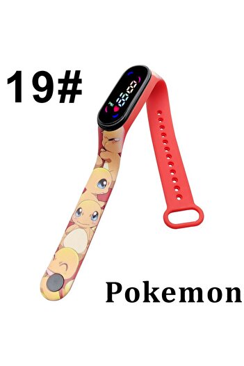 Choice1 19 Pokémon Pikachu Gengar Cute Digital Watch Toy Kawaii Anime Figure Couple Watch Electronic LED Stu