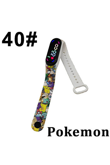 Choice7 40 Pokémon Pikachu Gengar Cute Digital Watch Toy Kawaii Anime Figure Couple Watch Electronic LED Stu
