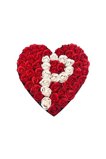 YUPY Letter P from Roses in Heart-Shaped Box, Yupy®
