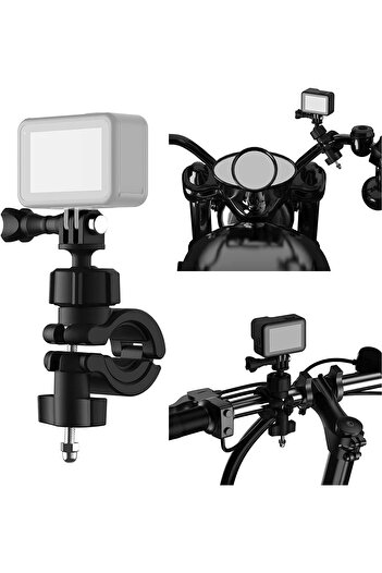 TELESIN Adjustable Bike Handlebar Mount Clip for GoPro and Action Cameras