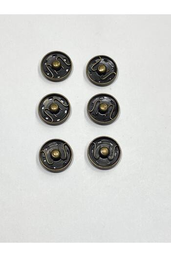 karantuhafiye Metal Snap Fastener / Coat Cardigan Snap Fastener / Set of 6 / 2 cm / Oxide