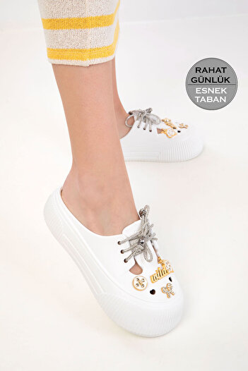 SOHO White Women's Slippers 20406