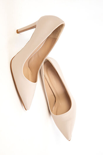 SOHO Beige Women's Classic Heeled Shoes 20819
