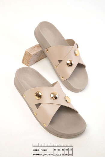 SOHO Beige Women's Slippers 20587