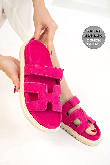 SOHO Fuchsia Suede Women's Slippers 20697