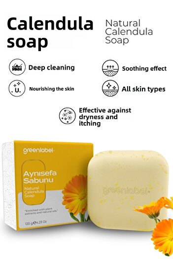 Greenlabel Natural Calendula Soap - For Sensitive Skin 120gr