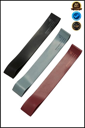 OverPazar Set de 3 benzi Pilates Set de benzi Pilates Mini Set de benzi Pilates X3 - 5/6/7 Kg - Cauciuc 8528803