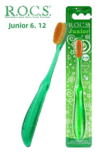 R.O.C.S. Junior 6-12 Years Old Toothbrush 3 Pieces