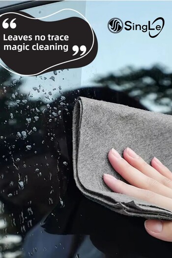 Single (2 Pieces) 40X30 Microfiber Magic Cleaning Cloth, Stain-Free and Leaves No Marks