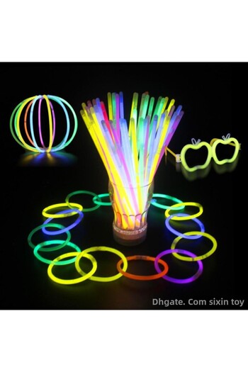 DIGERUI Glow Stick Phosphorescent Broken Stick Pack 50 Pieces