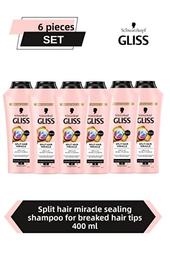 Gliss Split Hair Miracle - 400 ml X 6 Pieces Cut Shampoo