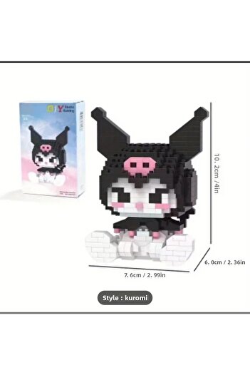 Kaptan Mavi Sanrio Kuromi Bricks Character Figure 3D Jigsaw Puzzle Building Toys