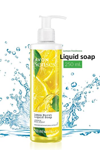 AVON Senses Lemon Burst Limon ve Reyhan Kokulu Sıvı Sabun 250 Ml.