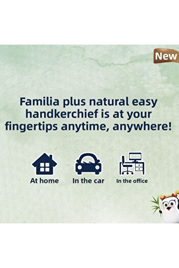 Familia Plus Natural Check Wipes - 300 pieces, 2 packs, 150 pieces (2x150 Sheets)