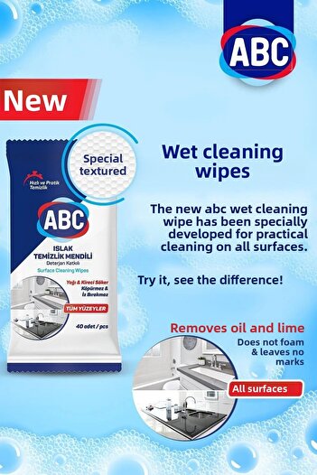 ABC Easy Clean Surface Cleaning Towel 200 sheets