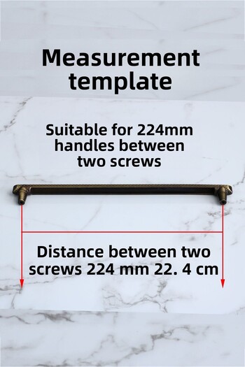 Badem10 Decor Antique Antique Yellow Metal 224 mm Furniture Kitchen Drawer Cabinet Cabinet Handle Handle Handles