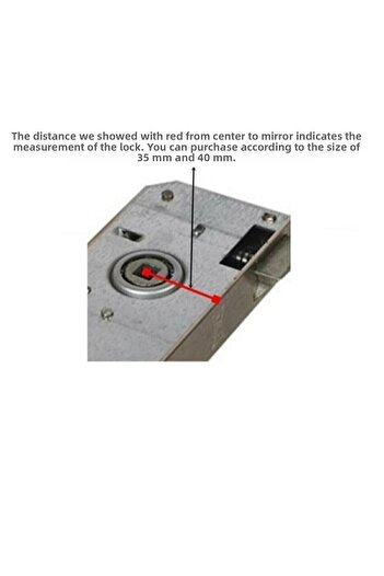 ARON Dooraks Black Lock (room) Door Lock 40x23mm Oval Mirror