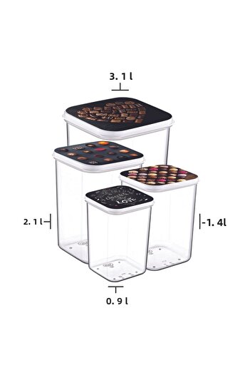 HOBBY LİFE Hobby Life Funbox 4-Piece Long Storage Container