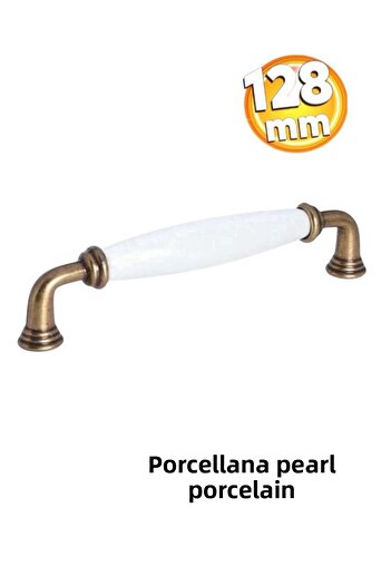 Porcellana Perla 12.8cm Porcelain Furniture Handle - Cabinet Drawer and Door Handle Ruby128Mm-Stk0815
