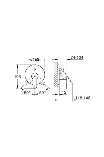 Grohe Eurostyle Cosmopolitan Built-in Bathroom Shower Mixer -19506002