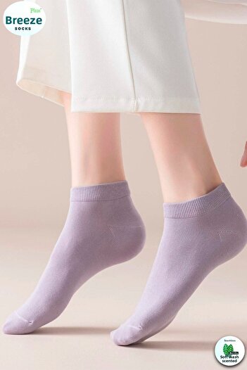 Esinti Women's Socks Short Socks White Bamboo Colored Socks Summer Booties Scented Socks 6 Pieces