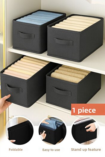 PH Prendi Home Closet Organizer, Shelf Organizer, Foldable Clothing Storage Box-45Cm X 25cm X 20cm