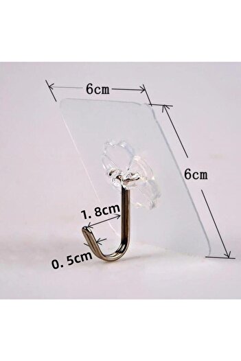 For Prime Multi-Purpose Transparent Self-Powered Adhesive Hanger 5 Pieces