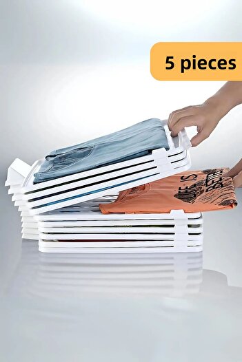 EVLE White T-Shirt Organizer - Set of 5