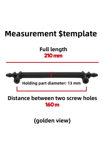 NUBLADO (PLASTIC HARD) Zeus 160 Mm Negru Mobilier Sertar Bucătărie Dulap Dulap Mâner Mâner Mânere 10 buc.