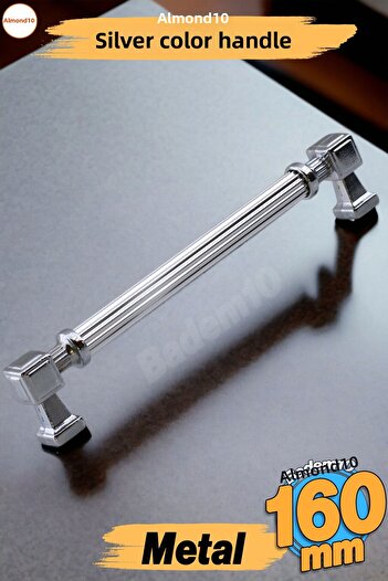 Badem10 Mâner Talas Metal Argintiu 160 Mm -16 Cm Mobilier Bucătărie Sertar Dulap Dulap Ușă Mânere Mâner