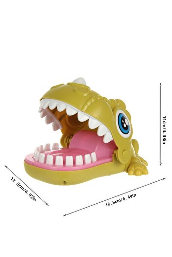 Toyaş Yellow Dinosaur Dentist Kids Board Game,Dinosaur Biting Finger Games Fun Toy