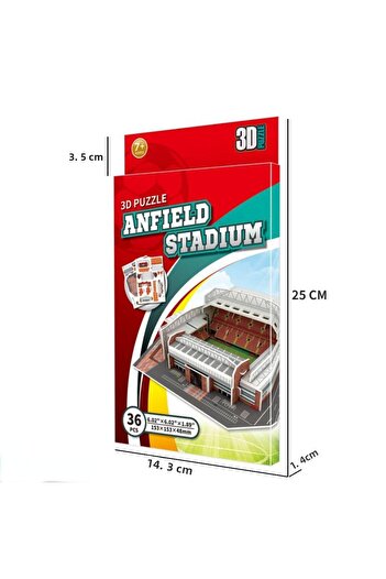 Choice QC20603S 3D football field paper jigsaw puzzle Stadium building model，The Perfect Gift for Liverpool
