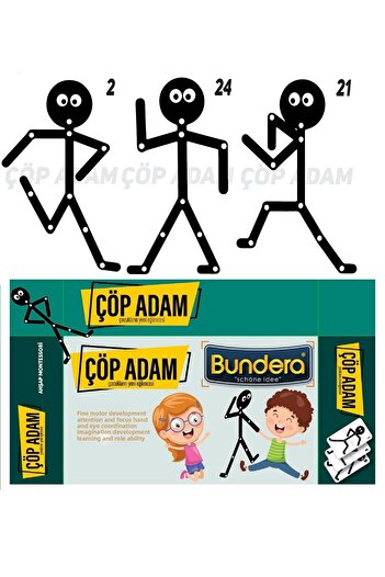 Bundera New Stickman Bionic Robot Man Educational Activity Wooden Montesorri Toy