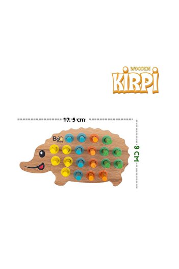 Bee Smart Wooden Hedgehog Bultak Educational Toy Tutorial Developer Toy Gift for Child