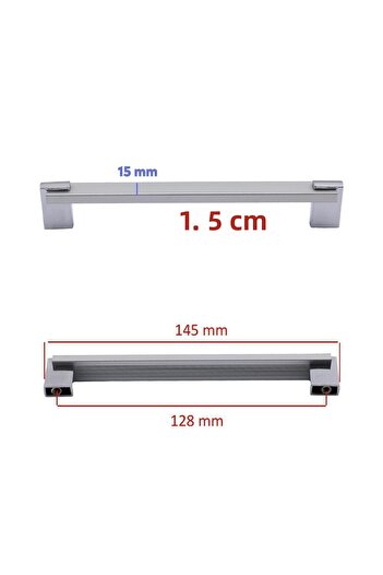 Badem10 Suport pentru sertar de bucătărie din metal cromat de 128 mm