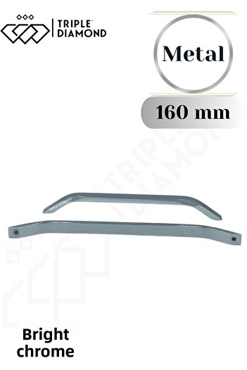 Triple Diamond Mânere de sertar cromate de 160 mm Mâner de mobilier de bucătărie pentru dulap 1 bucată (16 cm) = 160 mm