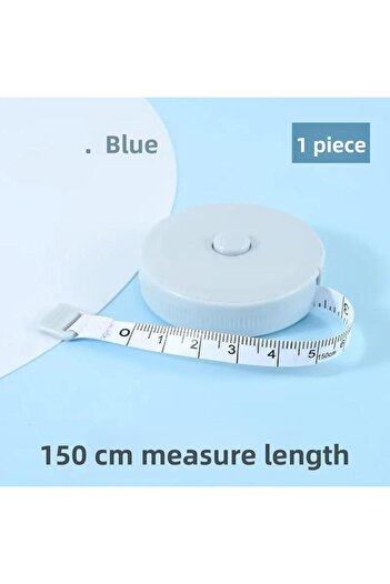 MAB 1.5 Meter Automatic Wrap Mini Tape Measure - Blue, 150 cm Roller Tailor Tape Measure