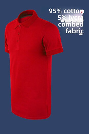 Selçuklu Plus Polo Neck Combed Cotton T-Shirt – 95% Cotton 5% Lycra |   Workwear, Casual, Stylish and Comfortable Design