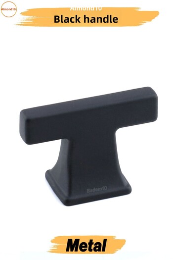 Badem10 Gediz Black Handle Button Single Screw Handle Metal Handles Furniture Kitchen Drawer Cabinet Wardrobe Handle