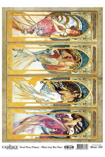 Cadence Gold Leaf Rice Decoapaj Paper - Model 03