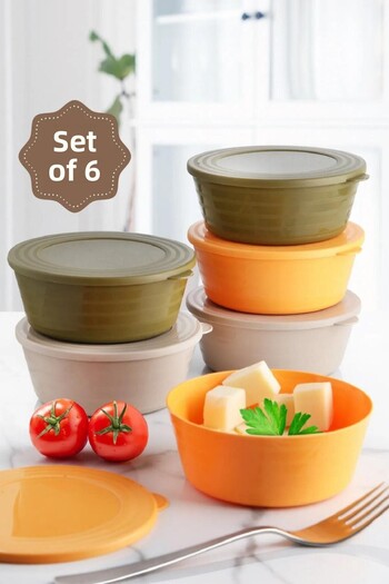 LIUWA 6-Piece Storage Container Set, Snack Bowl, Food Bowl, Picnic Bowl
