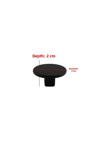 Badem10 Single Screw Flat Luxury Matte Black Button Metal Handle Drawer Furniture Kitchen Cabinet Cupboard Handle Knobs