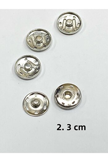 karantuhafiye Metal Snap Fastener / Coat Cardigan Snap Fastener Large Size Snap Fastener / Set of 4 / 2.3 cm / Silver