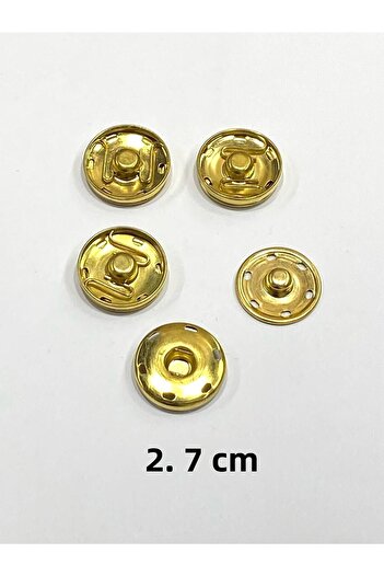 karantuhafiye Metal Snap / Coat Cardigan Snap Large Size Snap / Set of 4 / 2.7 cm / Gold