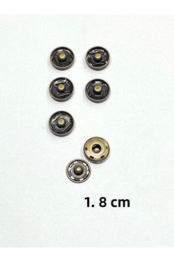 karantuhafiye Metal Snap Fasteners / Coat Cardigan Snap Fasteners / Set of 6 / 1.8 cm / Oxide